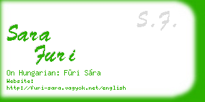 sara furi business card